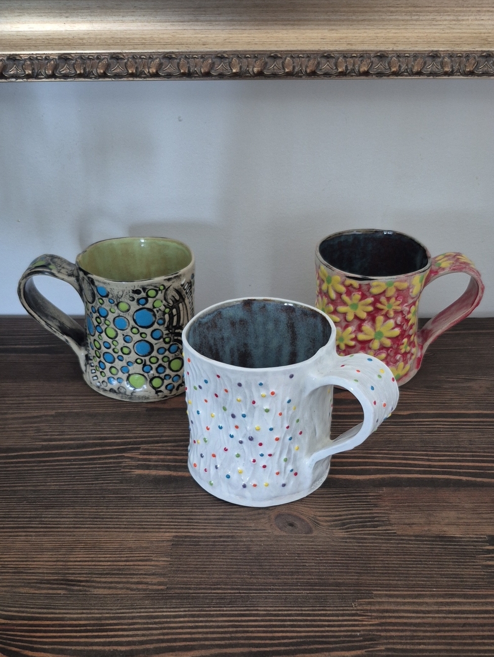 Gypsy Jane Pottery Handcrafted Mug Trio